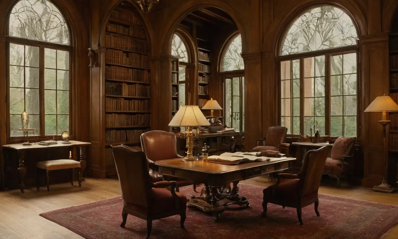 Bibliothèque paisible avec livres et lumière douce