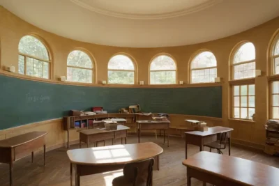 Salle de classe ensoleillée