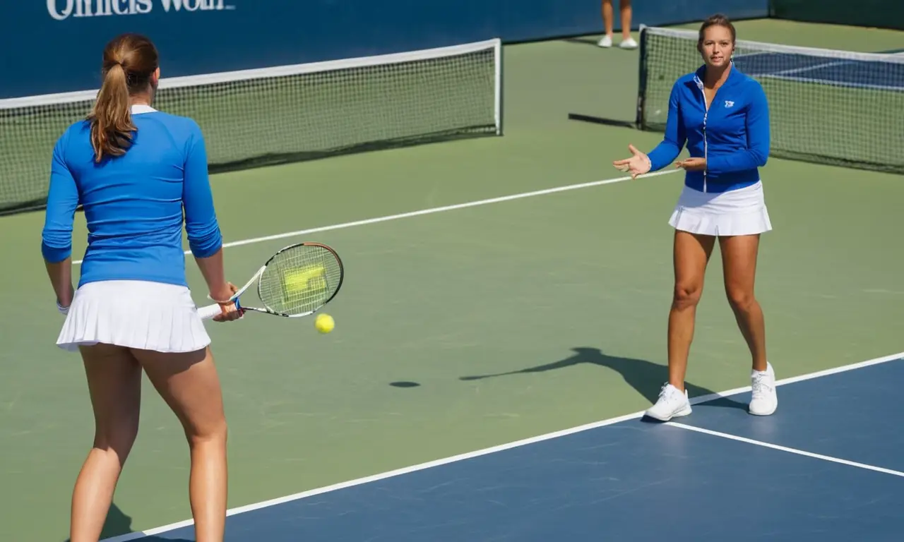 Deux joueurs de tennis sur un court