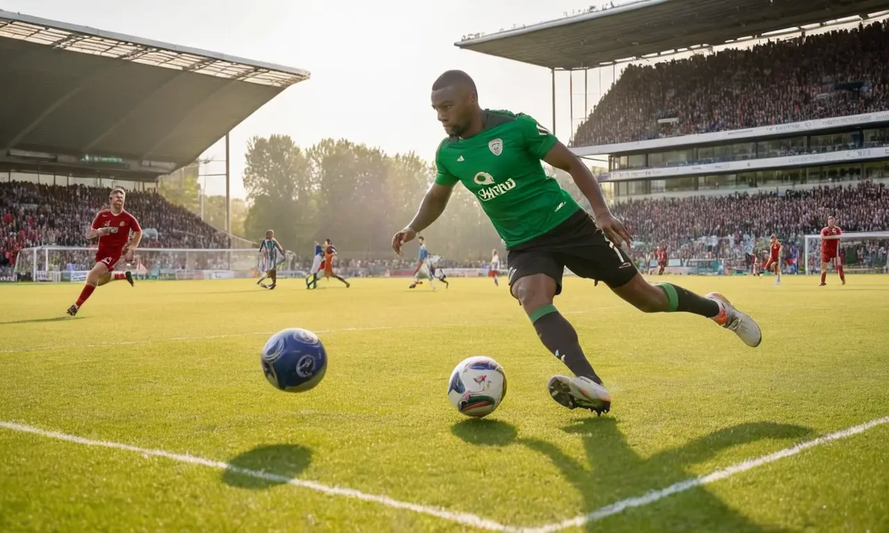 Un moment intense au football sous le soleil