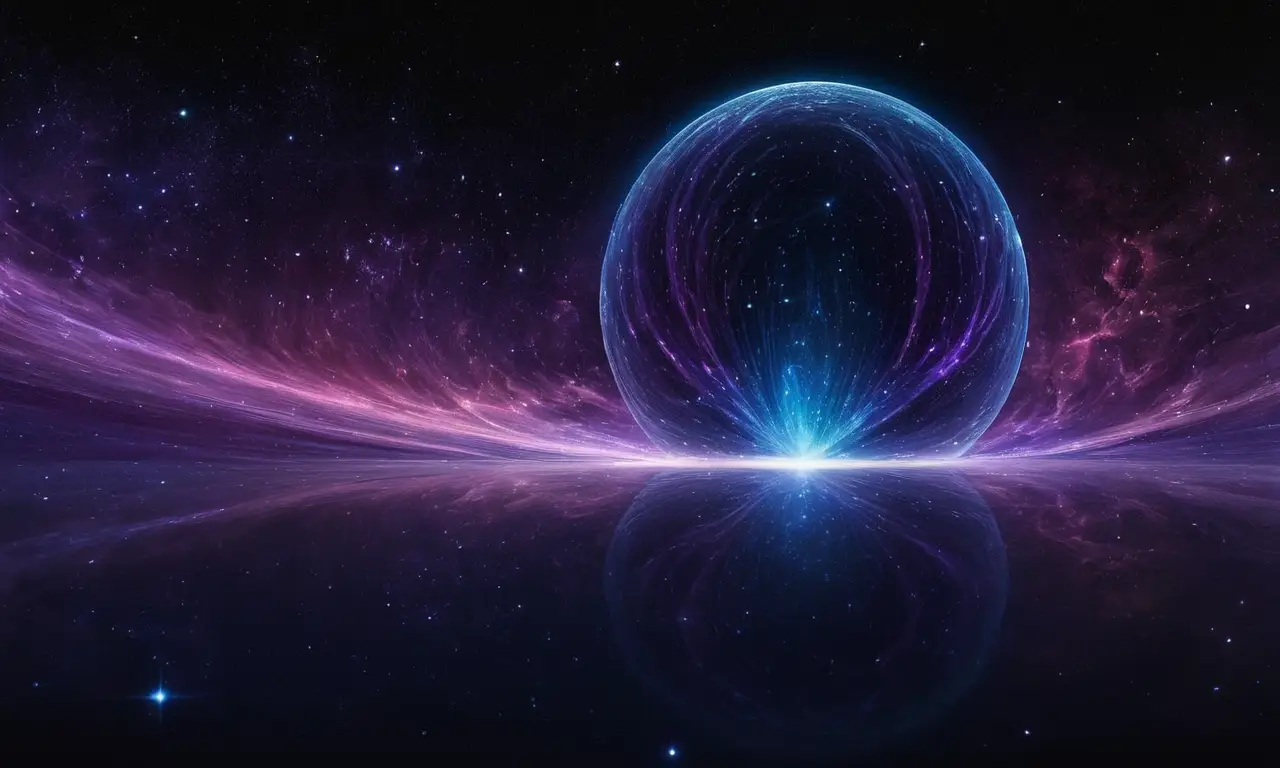 Univers miniature vibrant avec mouvements atomiques
