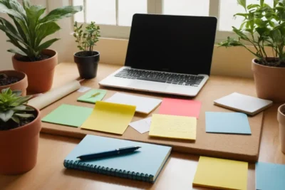 Bureau bien organisé favorisant létude concentrée