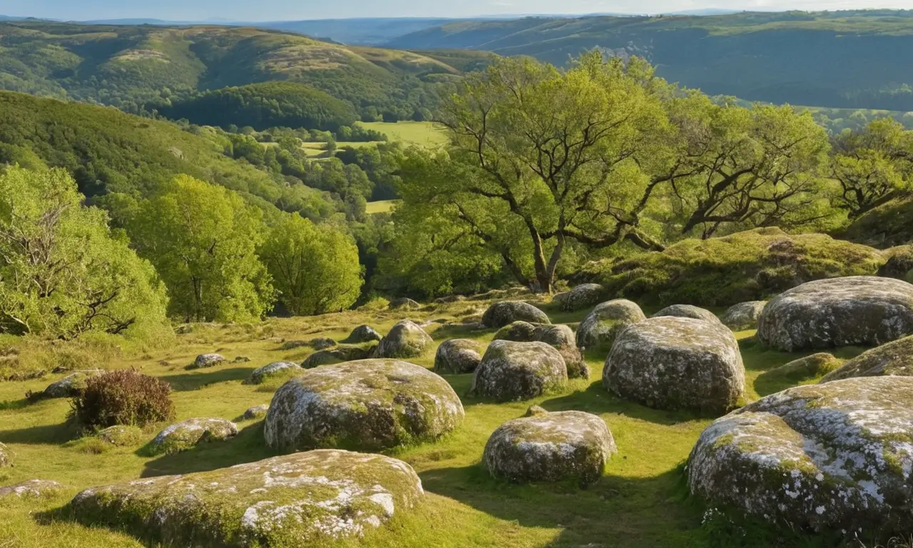 Formation de pierres anciennes dans un paysage mystérieux
