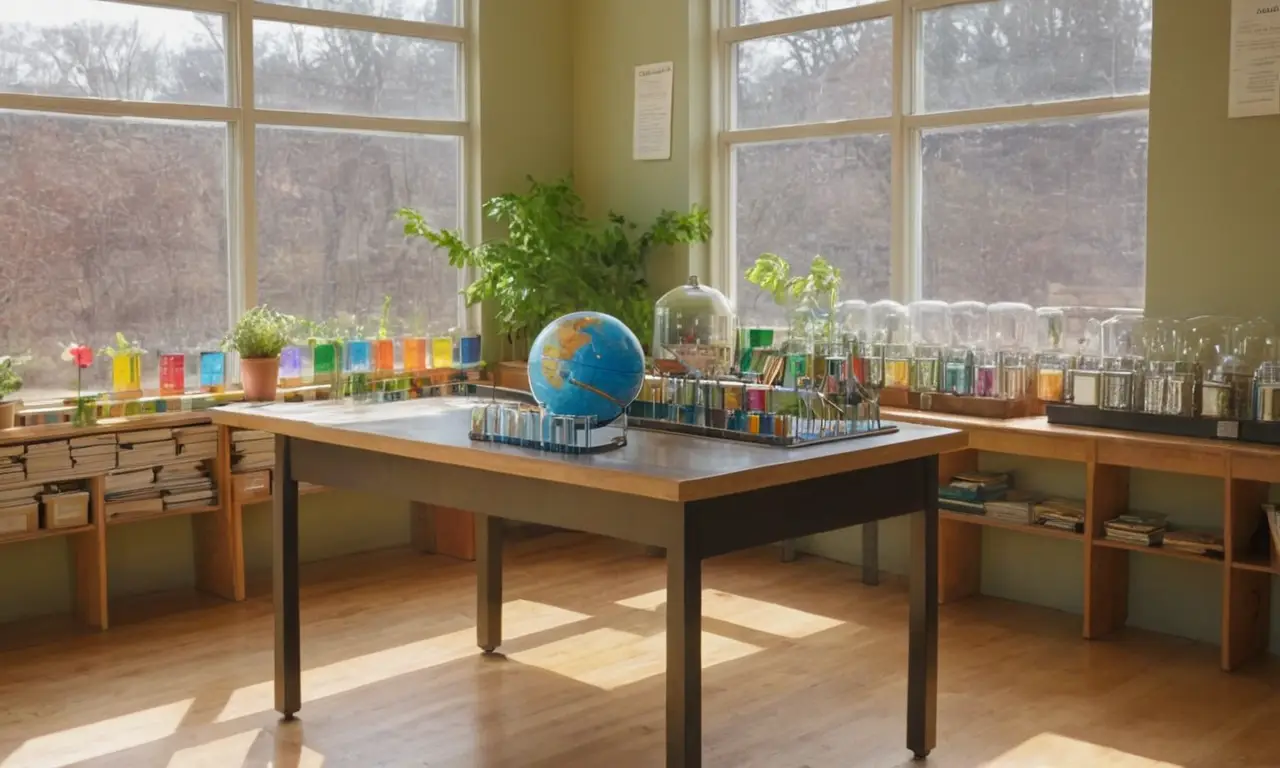 Salle de classe animée et studieuse