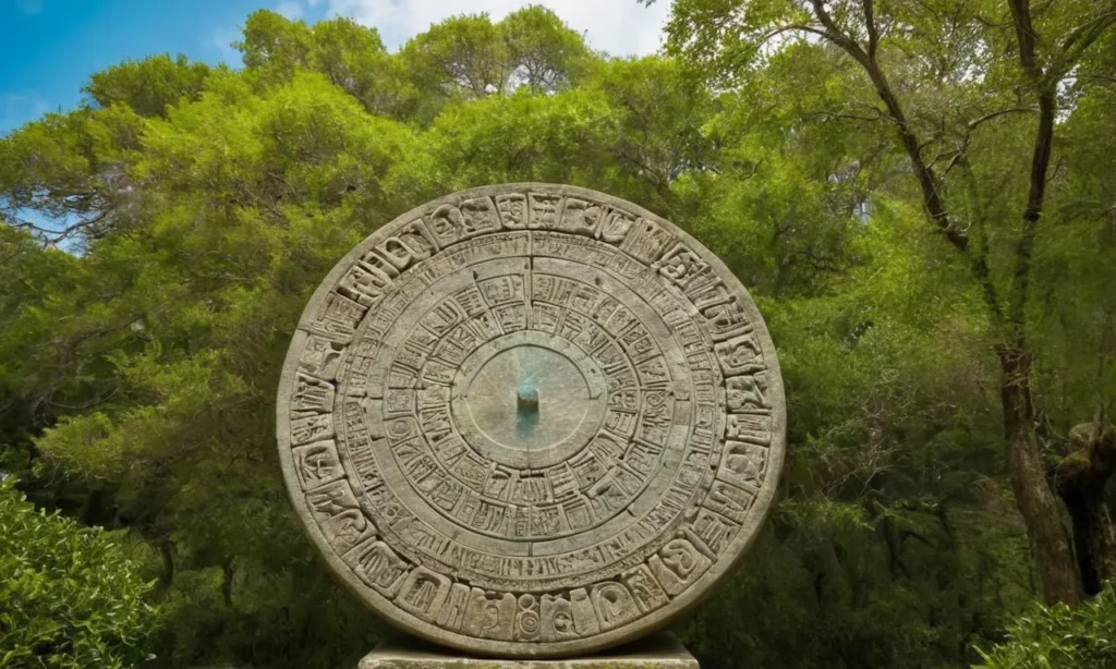 Calendrier en pierre ancien dans la nature