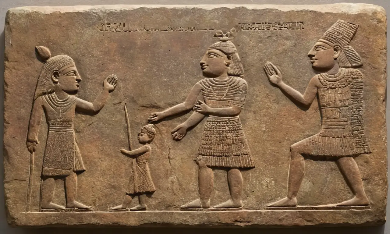 Tablette ancienne avec inscriptions et textures variées