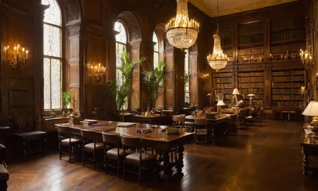 Intérieur de bibliothèque ancienne