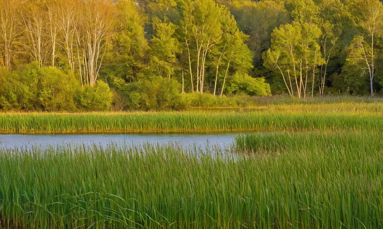 Un paysage serein de verdure et deau