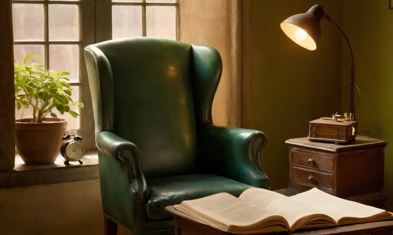 Bureau désordonné évoquant la contemplation et la concentration