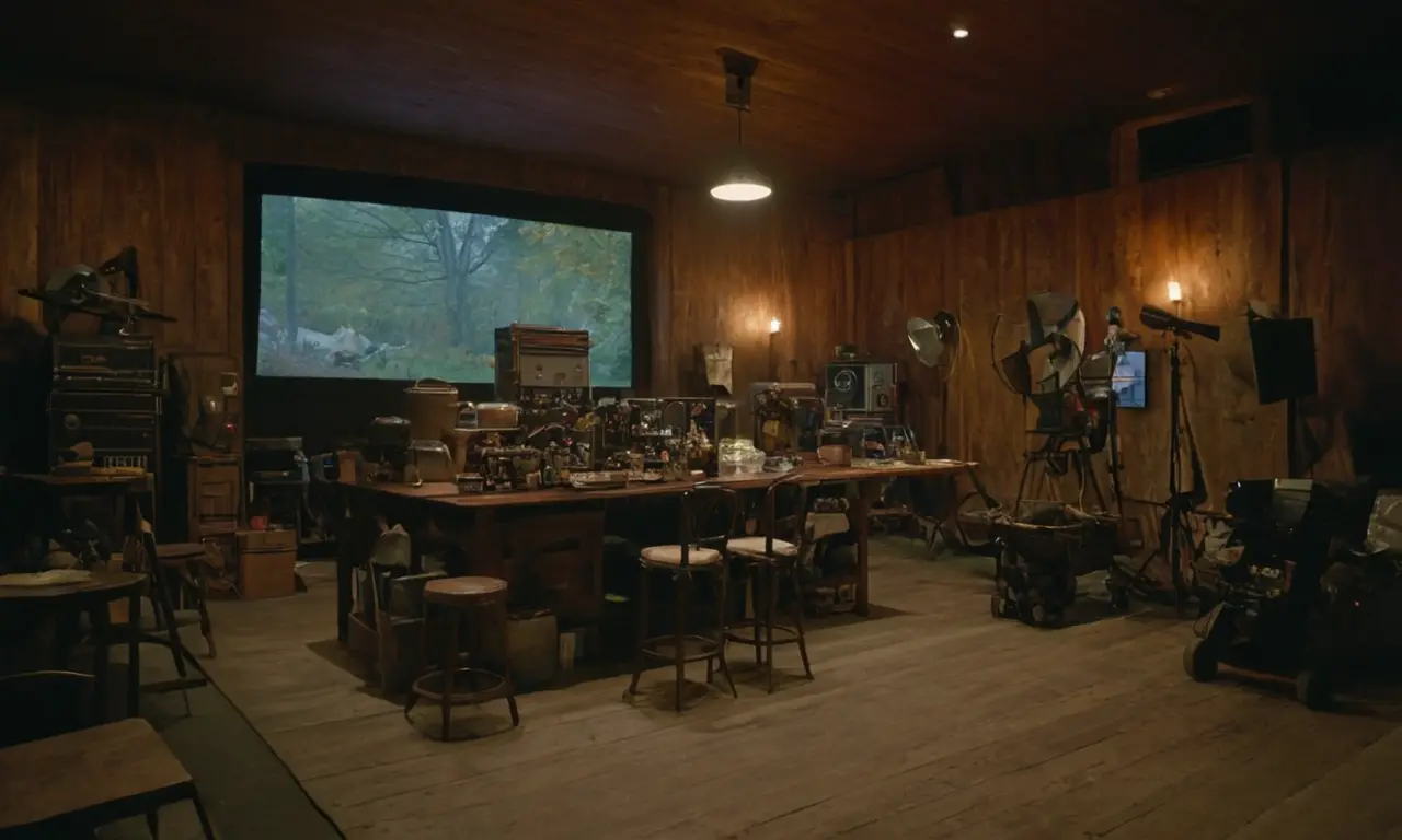 Un studio de cinéma lumineux et animé