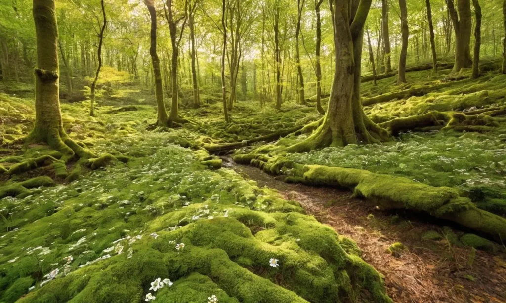 Un paysage forestier paisible et harmonieux