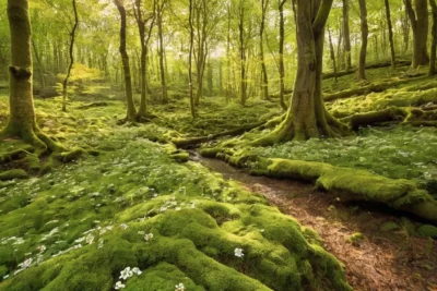 Un paysage forestier paisible et harmonieux