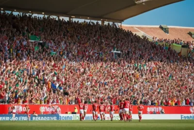 Stade de football animé