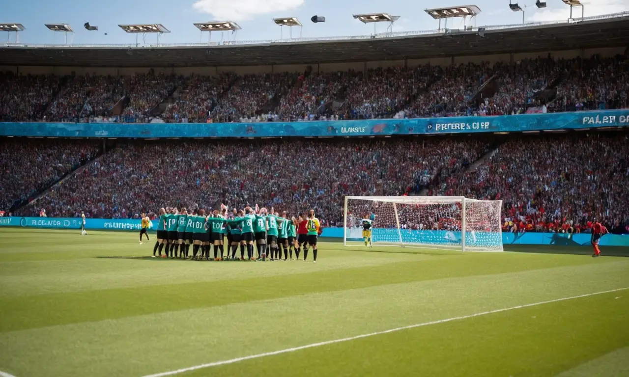 Stade de foot vibrant animé par des fans