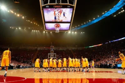 Un terrain de basket vibrant et dynamique