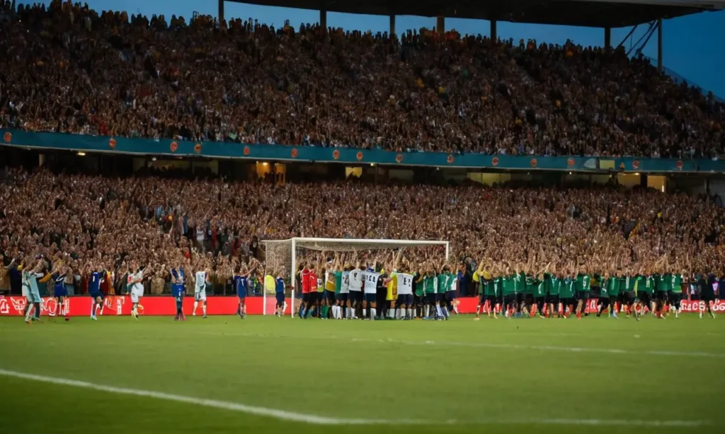 Stade animé avec fans