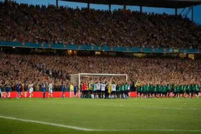 Stade animé avec fans