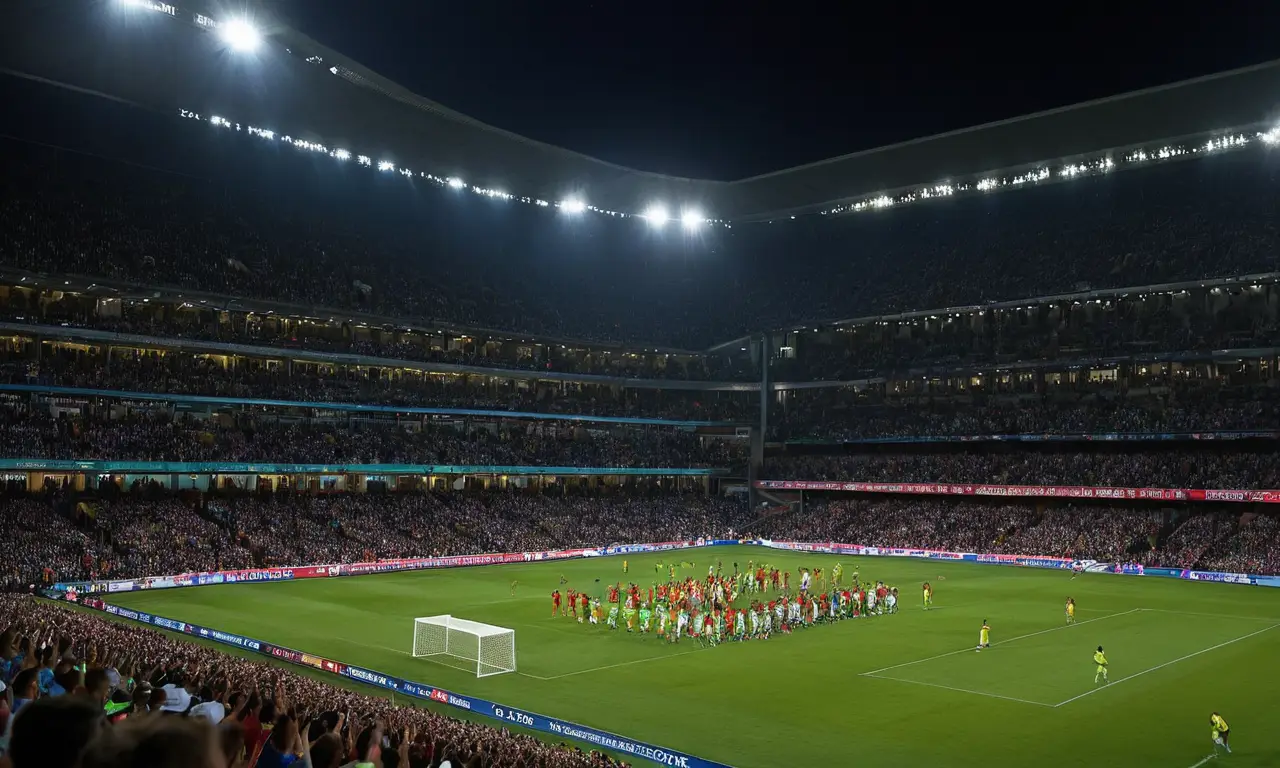 Stade vibrant, tension et passion en compétition