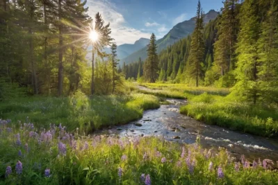 Nature vivante illustrant la chaîne alimentaire