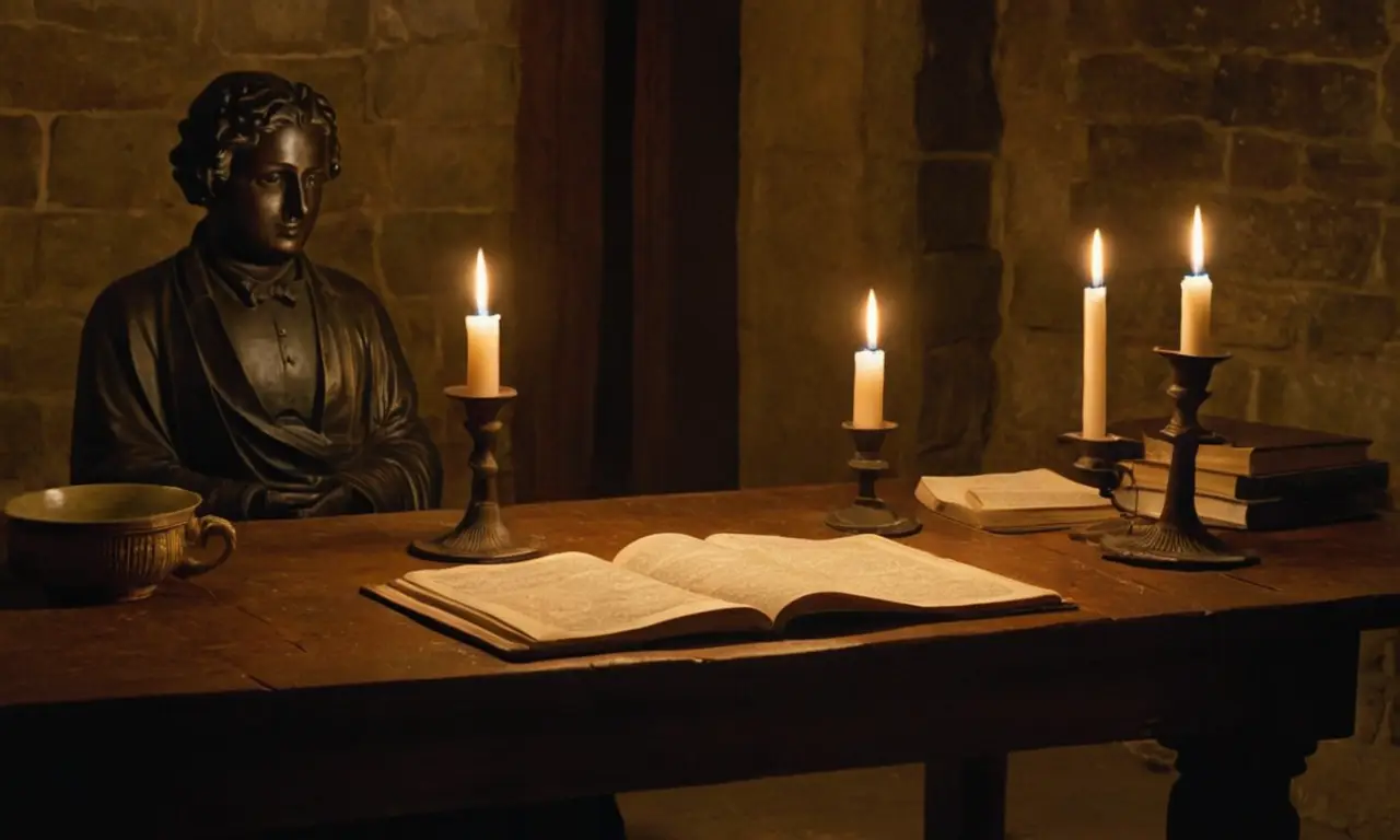 Une pièce sombre, riche en réflexion philosophique