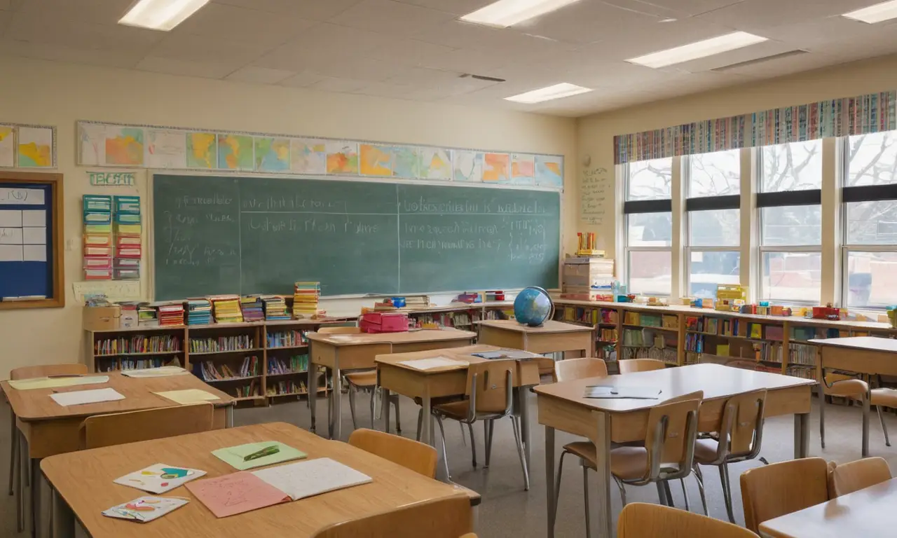 Une scène de classe harmonieuse et lumineuse