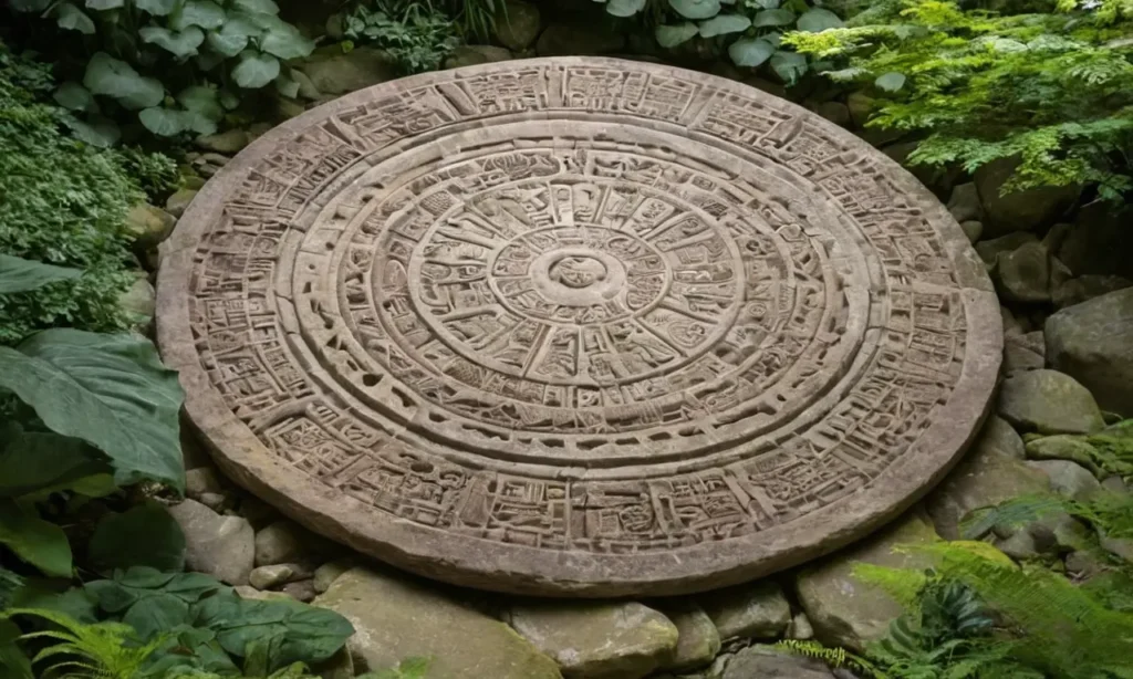 Disque en pierre gravé