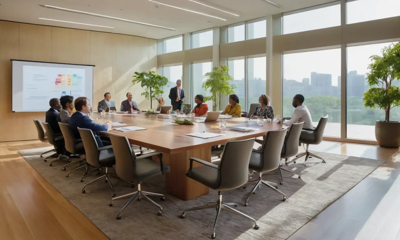 Salle de conférence animée et diversifiée