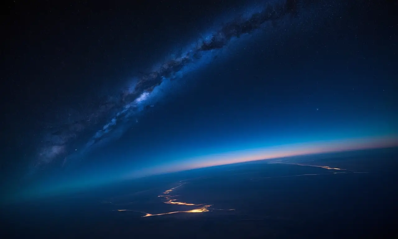 Vaste ciel bleu avec nuances et lumière