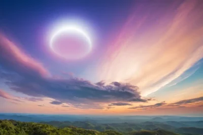 Ciel vaste et coloré avec paysages vibrants
