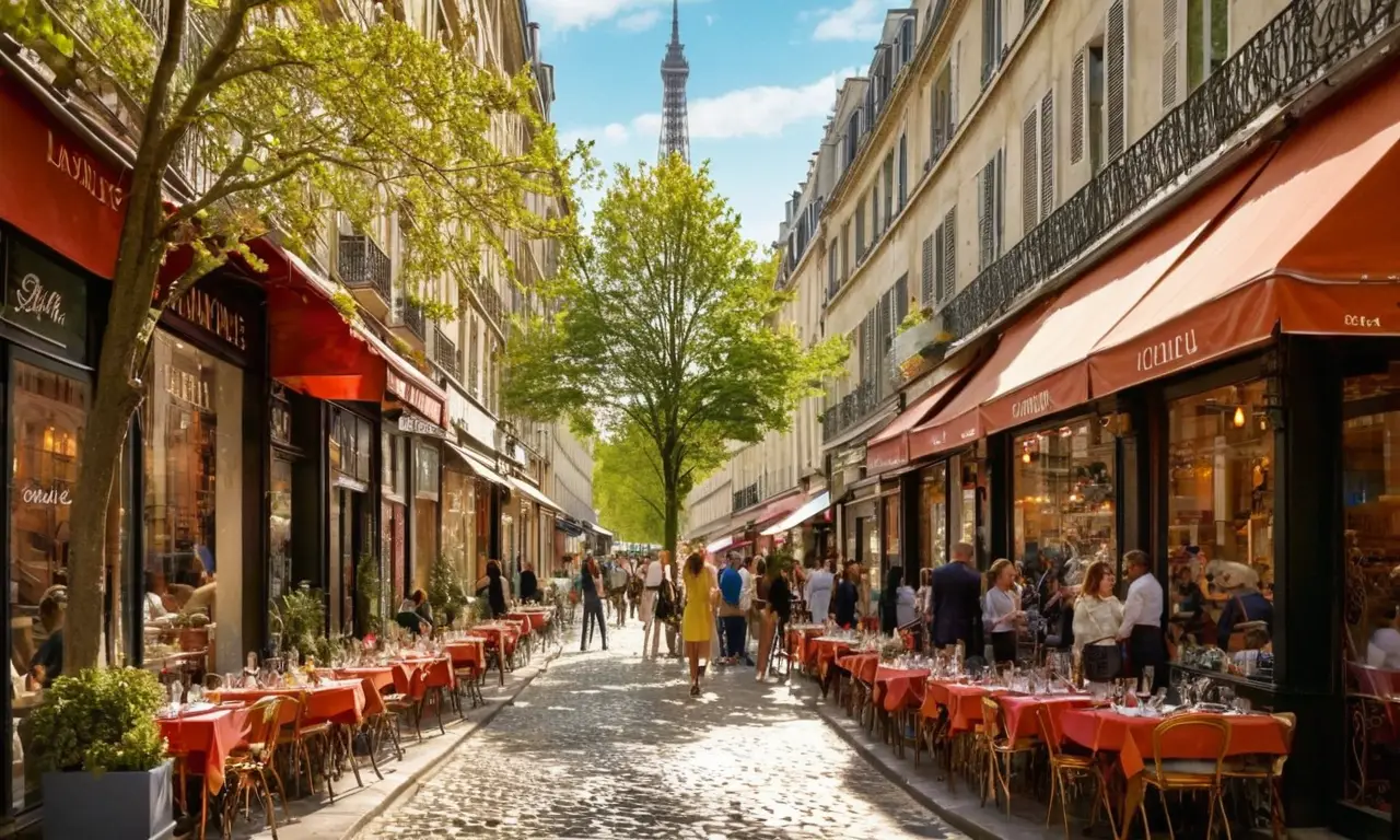Rue parisienne alliant sport et élégance