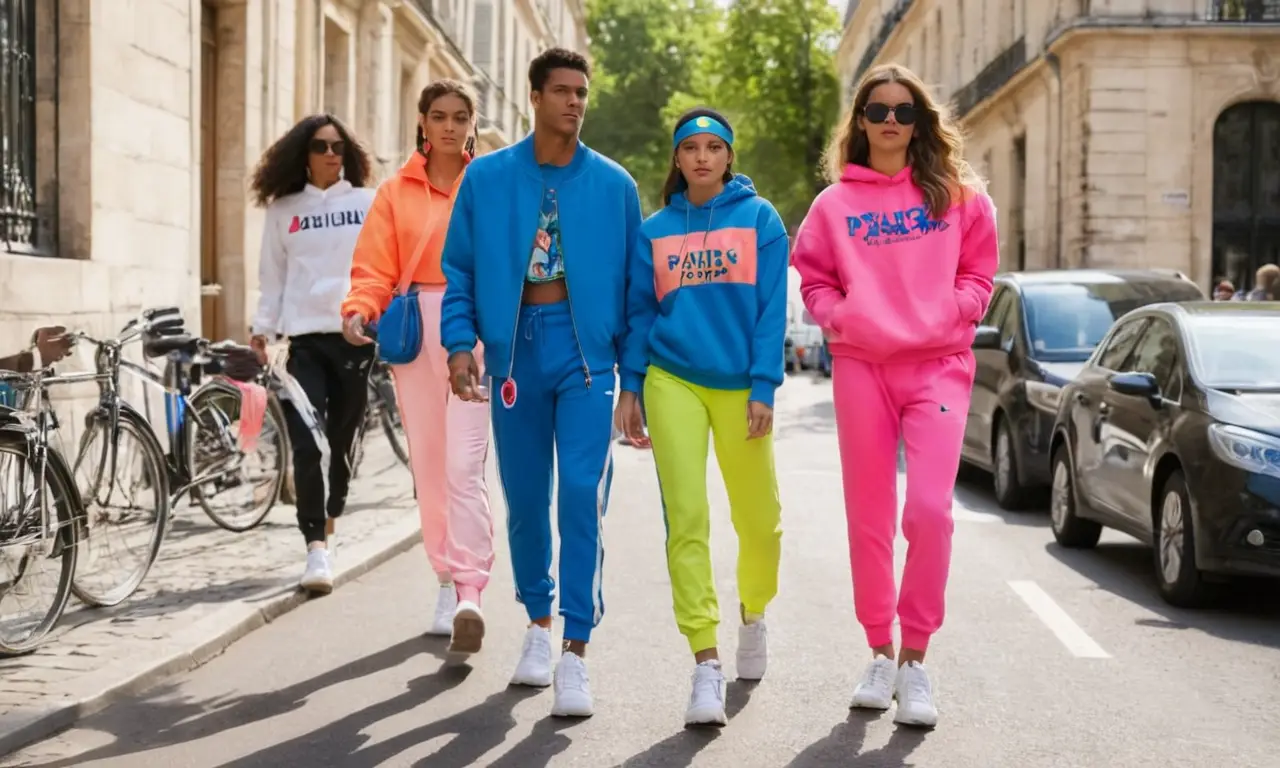 Scène animée de mode et sport à Paris