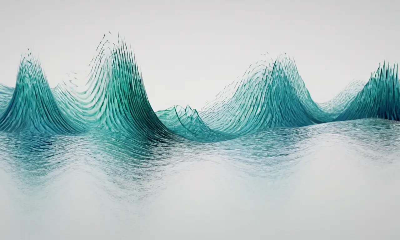 Visualisation ondulante des ondes sonores colorées