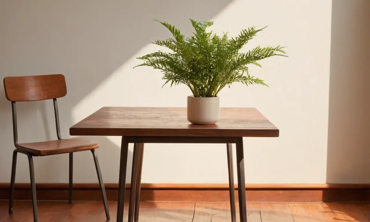 Table blanche, lumière douce, ambiance harmonieuse