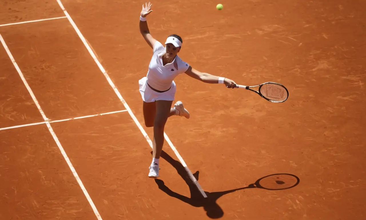 Un court de tennis animé et coloré