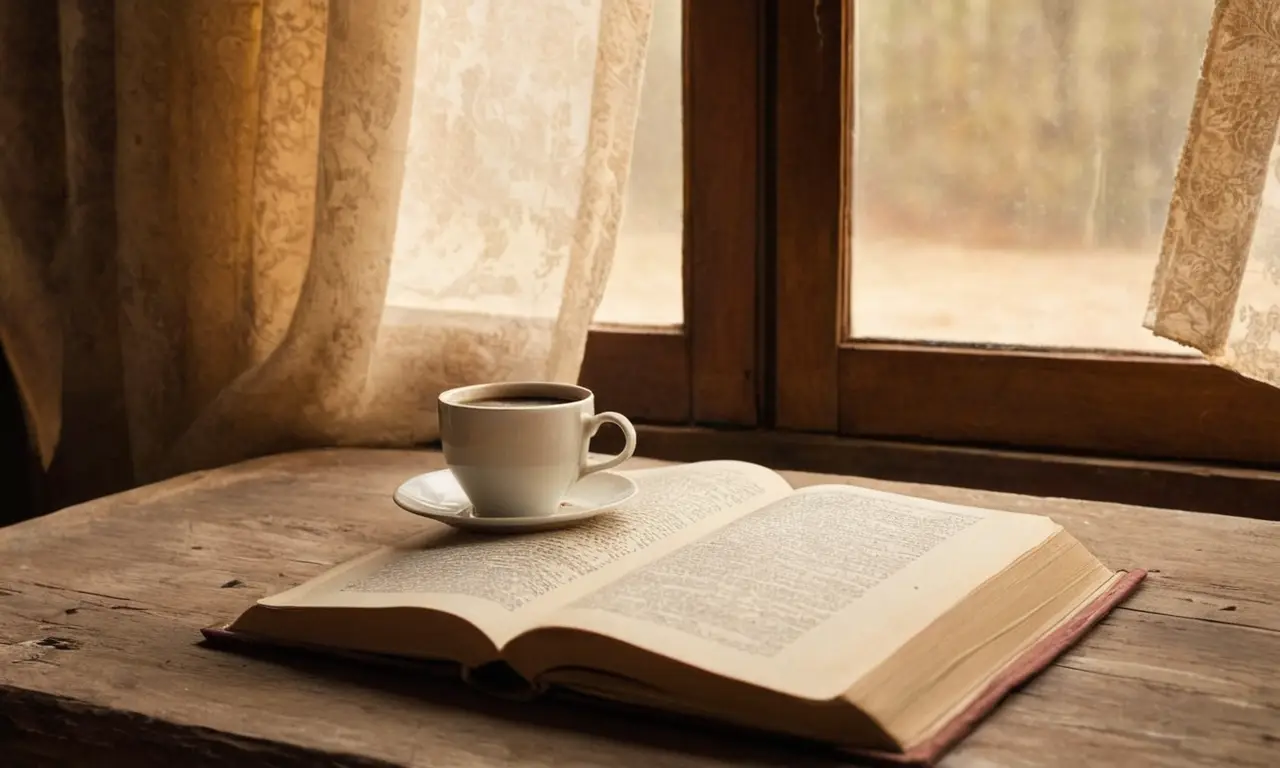 Livre ouvert sur une table en bois