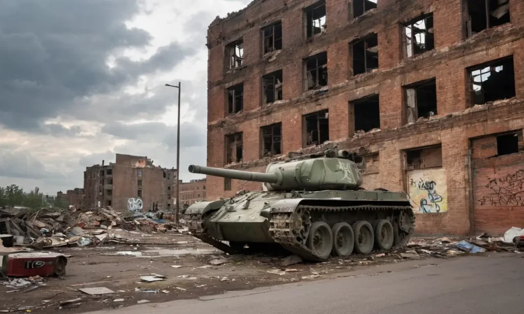 Une ville en ruines