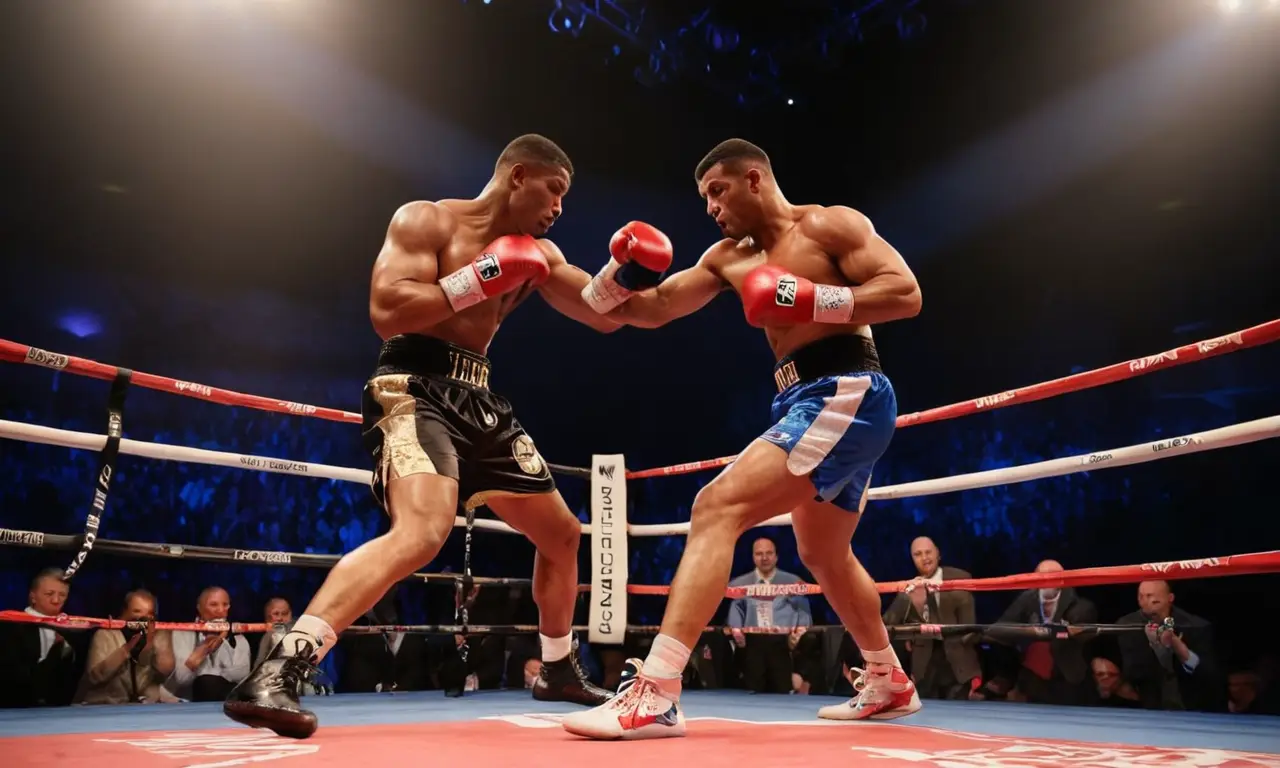 Un ring de boxe vibrant et dynamique