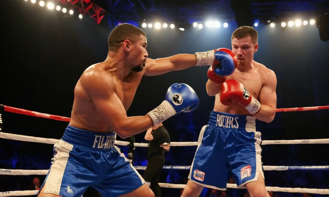 Un ring de boxe, tension palpable et intense