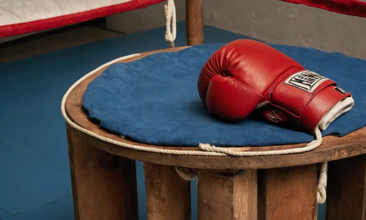 Coin de ring de boxe en lumière naturelle