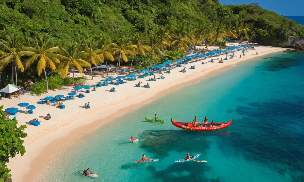 Paysages tropicaux vibrants et aventureux ensoleillés