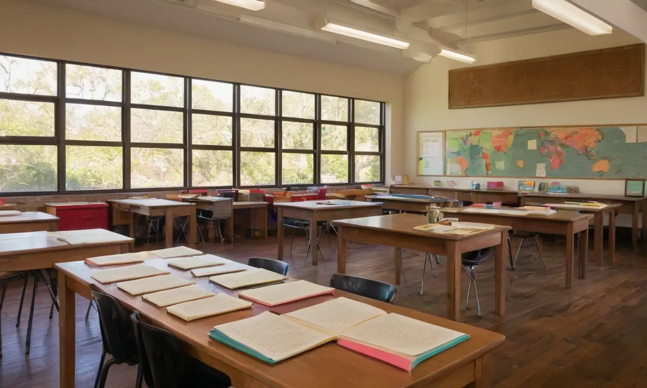 Une salle de classe dynamique et lumineuse