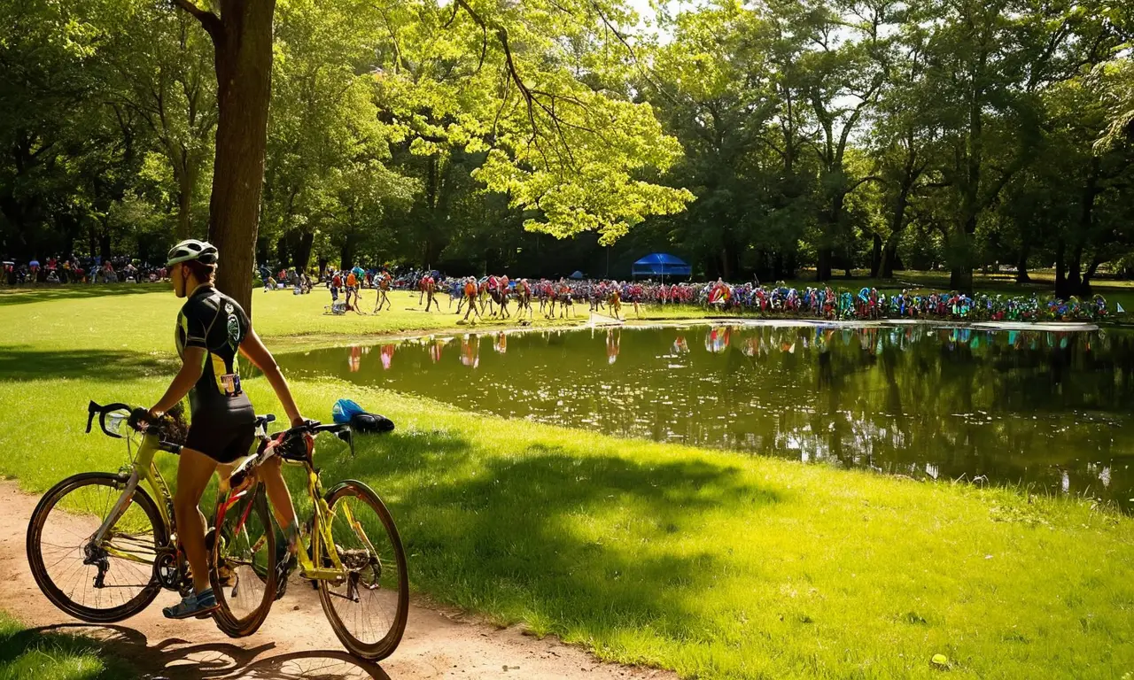 Un parc animé pour un triathlon vibrant