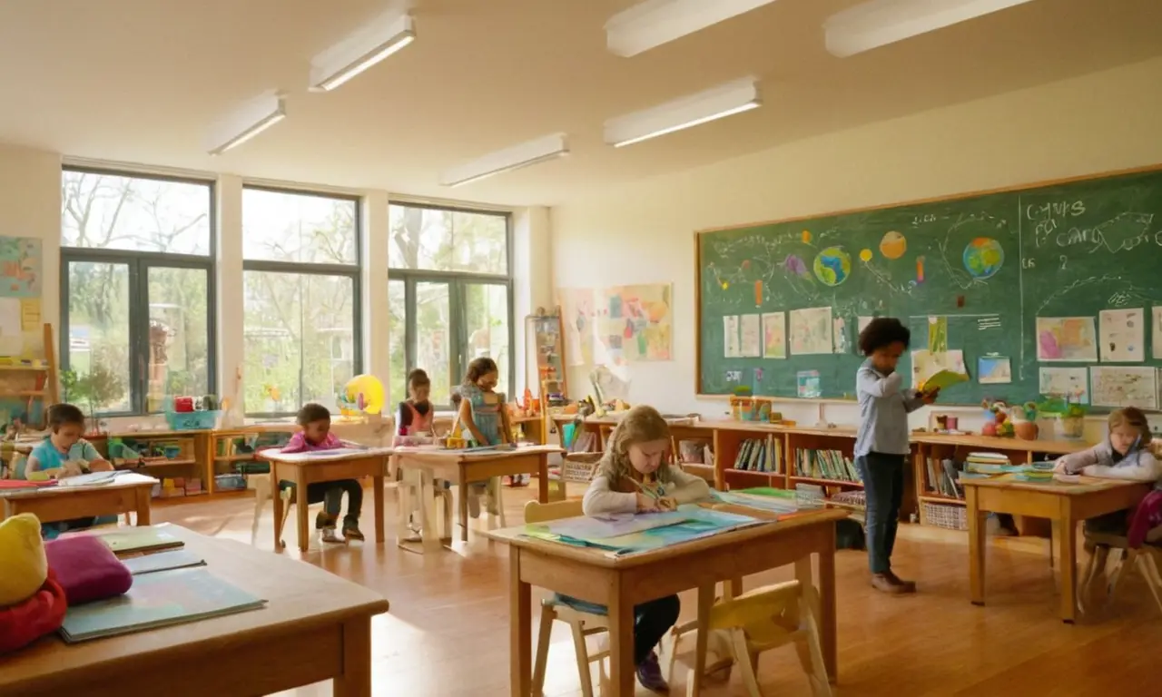 Salle de classe lumineuse et joyeuse