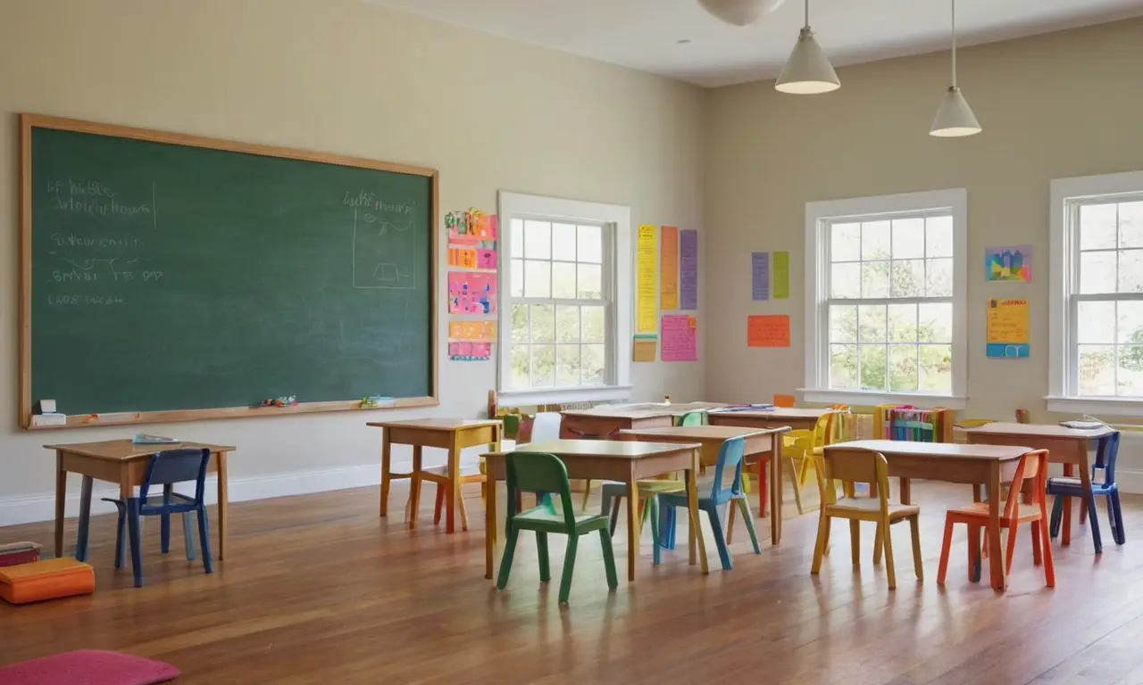 Salle de classe lumineuse et créative