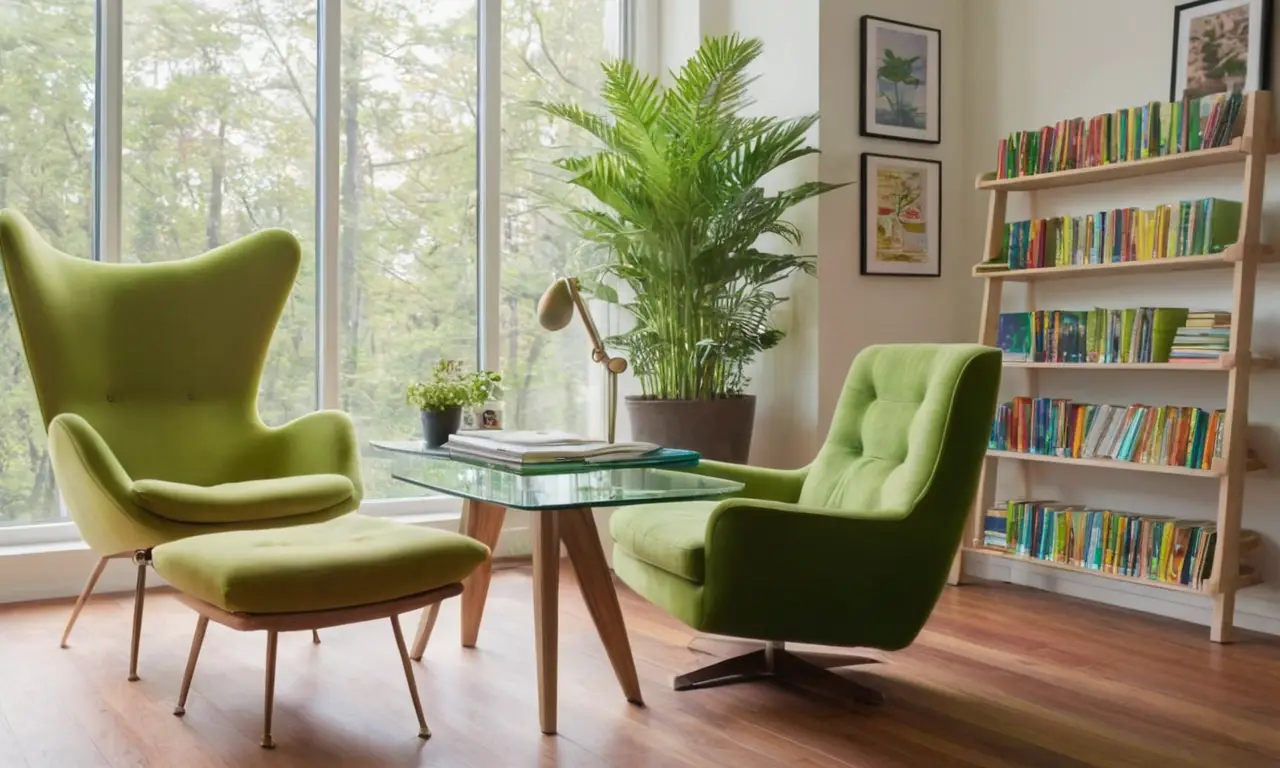 Bureau moderne lumineux et chaleureux