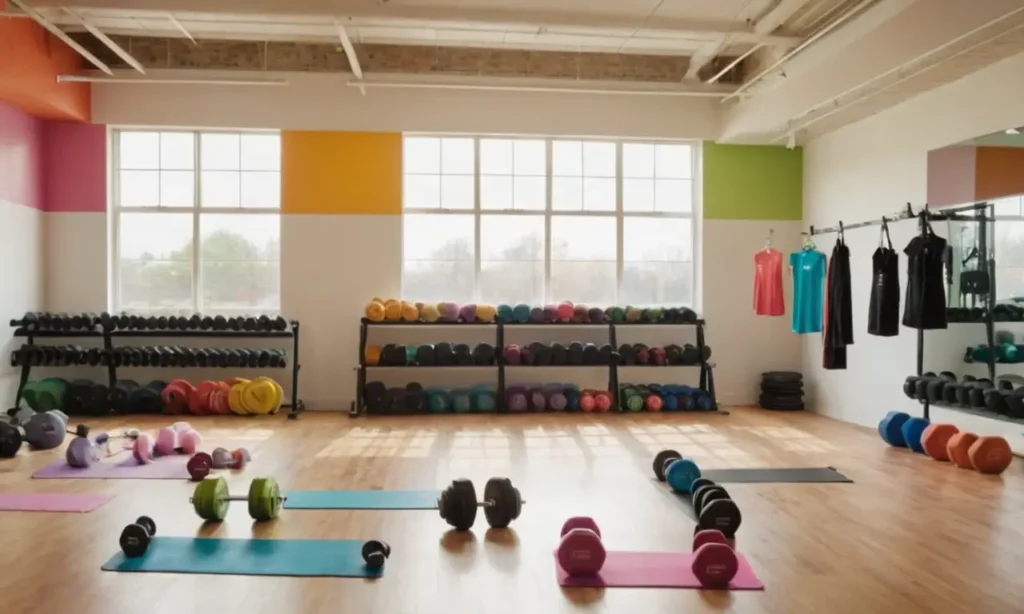 Salle de sport lumineuse et dynamique