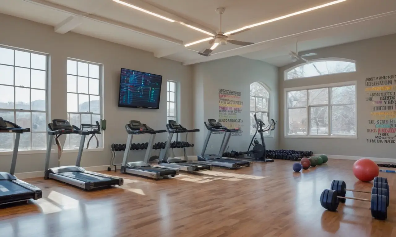 Salle de gym dynamique et énergique