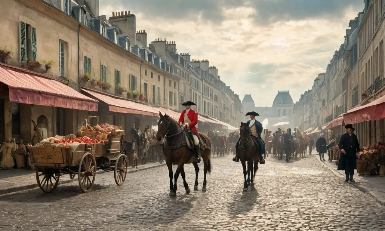 Rue animée de Paris, tension et couleurs