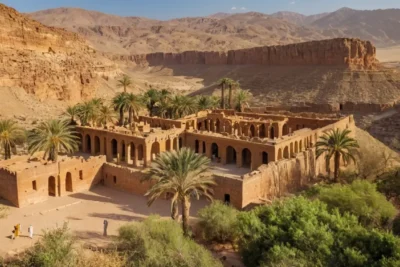 Un paysage ancien vibrant de vie et histoire