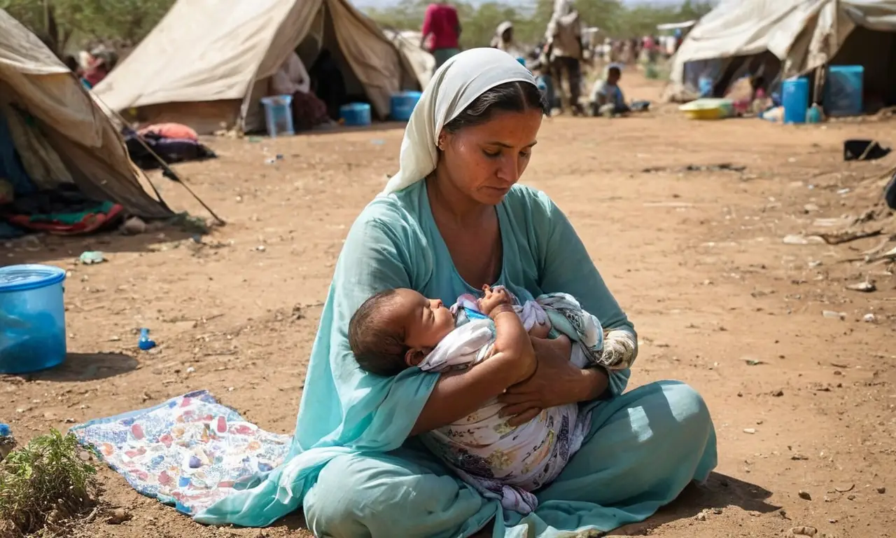 Un camp de réfugiés plein de souffrance